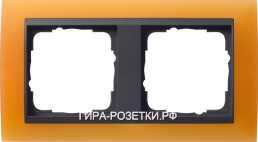 Gira EV Матово-оранжевый/антрацит Рамка 2-ая (2128