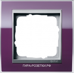 Gira EV CL Фиолетовый/Алюминий Рамка 1-ая (211756)