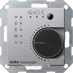 Gira Instabus Е22 Алюминий Многофункциональный термостат Instabus KNX/EIB, 4-режимный