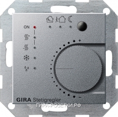 Gira Instabus S-55 Алюминий Многофунк. термостат Instabus KNX/EIB, 4-режимный