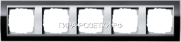 Gira EV CL Черный/Алюминий Рамка 5-ая (215736) G21
