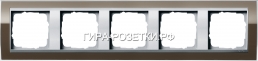 Gira EV CL Коричневый/Алюминий Рамка 5-ая (215766)